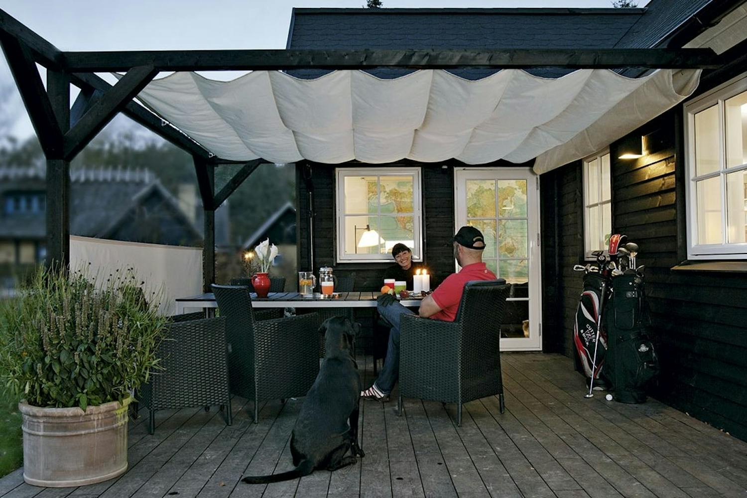 Pergola overdækning Overdækket terrasse sejldug